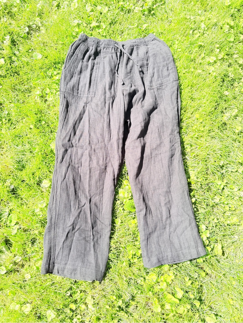 Z Supply Women's Black Straight-Leg Drawstring Pants